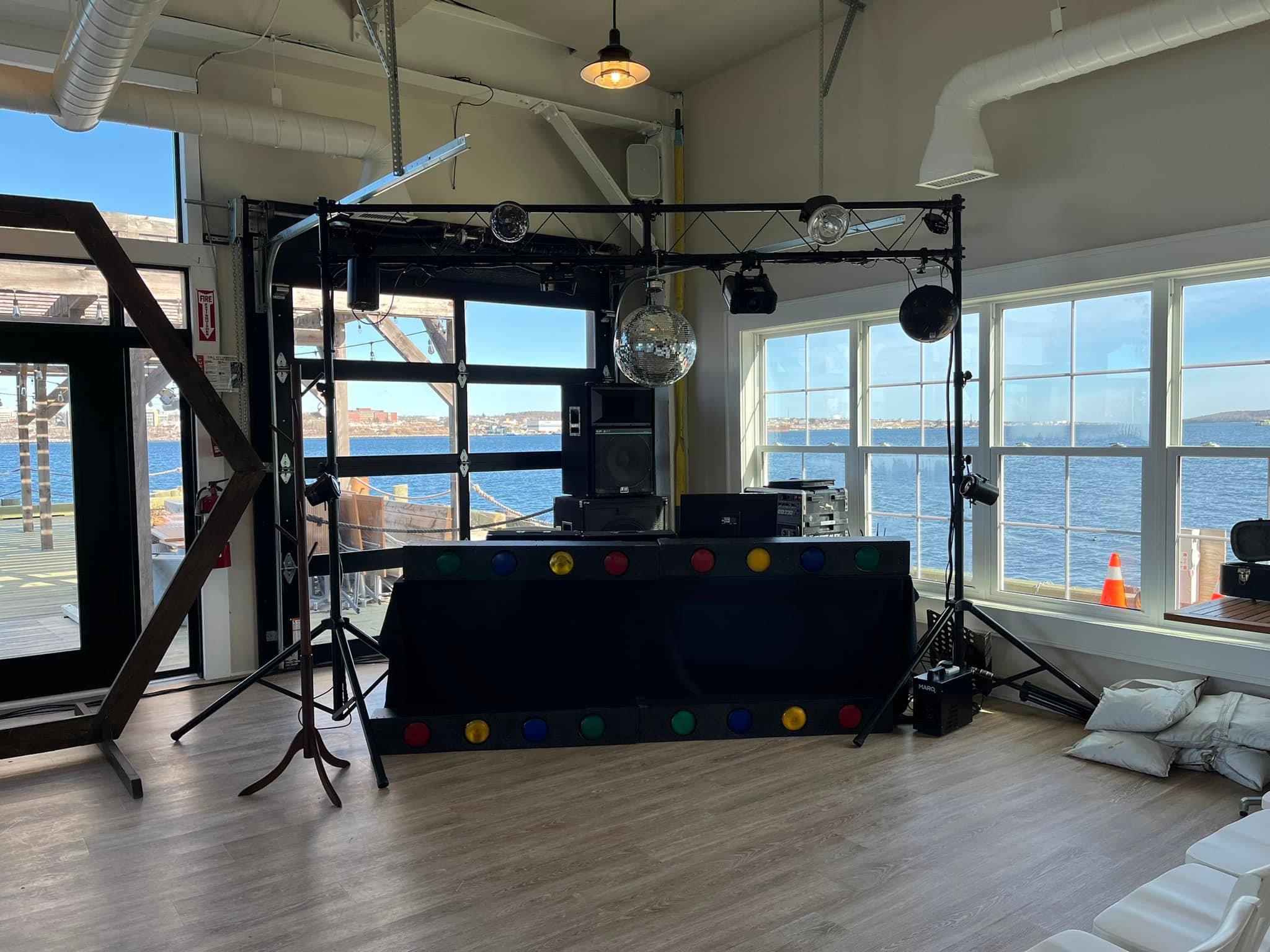 Equipment setup at the Cable Wharf Halifax